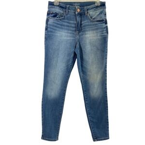 Everflex High Rise Jeans‎ Womens 8 Short Medium Wash Denim Skinny Distress